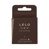 LELO HEX Respect XL Lubricated Latex Condoms 3 Pack