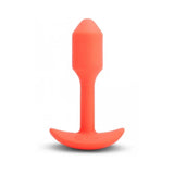 B-Vibe Vibrating Snug Plug 1 Rechargeable Weighted Silicone Anal Plug Orange