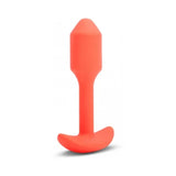 B-Vibe Vibrating Snug Plug 1 Rechargeable Weighted Silicone Anal Plug Orange