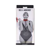 Sex And Mischief Leash & Collar - Red with Black Trim