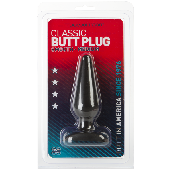 Butt Plugs Smooth Classic Medium - Black - Condom-USA
- 1