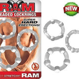 Ram Beaded Cock Rings -Claro - Condom-USA