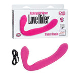 Rechargeable Silicone Love Rider Strapless Strap-On - Pink - Condom-USA
 - 2