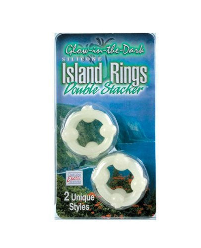 Waterproof Silicone Island Rings Double Stacker Glow In The Dark - Condom-USA
- 2