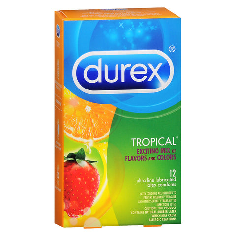 Durex Tropical Flavored Condoms - 12pk