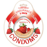 Endurance Strawberry Flavored Condom - 3pk