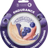 Endurance Blueberry Flavored Condoms - 3pk
