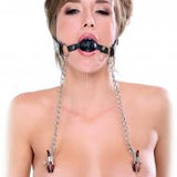 FETISH FANTASY BALL GAG & NIPPLE CLAMPS