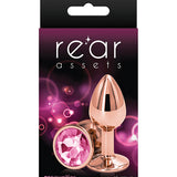 Rear Assets Anal Butt Plug -Rose Gold Heart Small