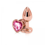 Rear Assets Anal Butt Plug -Rose Gold Heart Medium