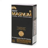 Trojan Magnum Large Size Lubricated Latex Condoms 12-pack - Condom-USA