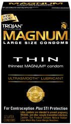 Trojan Magnum Thin Latex Condoms 12-pack - Condom-USA
