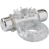 Nu Sensuelle Bullet Ring 7 Function Rechargeable Vibrating Cockring, Clear - Condom-USA
- 1