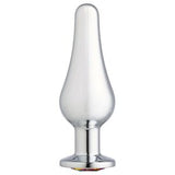 CLOUD 9 GEMS SILVER CHROMED TALL ANAL PLUG- SMALL