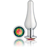 CLOUD 9 GEMS SILVER CHROMED TALL ANAL PLUG-LARGE