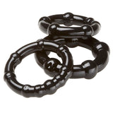 Cloud 9 Beaded Cock Rings 3pk - Black