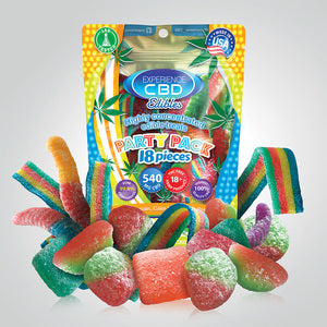 CBD Experience Edibles Assorted Gummies 18 Party Pack - 540mg