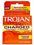 Trojan Charged  Latex Condoms - 3pk - Condom-USA

