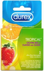 Durex Tropical Flavored Condoms- 3pk