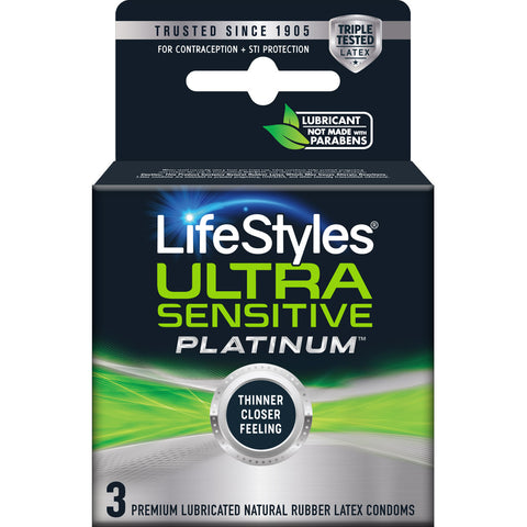Lifestyles Ultra Sensitive Platinum - 3pk