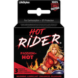 HOT RIDER CONDOMS- 3 PK