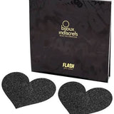Bijoux Indiscrets Flash Heart Pastie - Black - Condom-USA