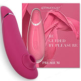 Womanizer Premium 2 Rechargeable Silicone Luxurious Pleasure Air Clitoral Stimulator Raspberry