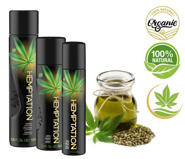 Nuevo y mejorado lubricante natural Wet® Hemptation™.
