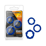 Stay Hard Cockrings 3pc - Azul