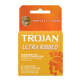 Trojan Condoms Ultra Ribbed- 3pk
