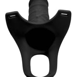 Hollow Silicone Dildo Strap-on - Black