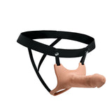 Hollow Silicone Dildo Strap-on - Beige