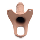 Hollow Silicone Dildo Strap-on - Beige