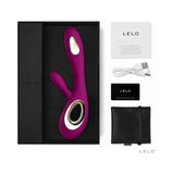 Lelo Soraya Wave Rabbit Vibrator - Deep Rose
