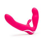 Happy Rabbit Rechargeable Pink Vibrating Strapless Strap On