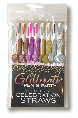 Glitterati Penis Party Cocktail Straws