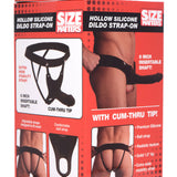 Hollow Silicone Dildo Strap-on - Black