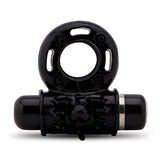 Nu Sensuelle Bullet Ring 7 Function Rechargeable Vibrating Cock Ring - Black