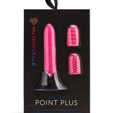 nü Sensuelle Point Plus 20-Function Rechargeable Silicone Bullet Vibrator with Textured Tips