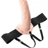 FETISH FANTASY HOLLOW STRAP ON FOR HIM OR HER FLESH LIGHT SKIN - 6.5in