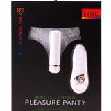 NU Sensuelle Pleasure Panty White with Remote Control Bullet