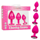 Cheeky Gems 3 Piece Set Pink Anal Plugs