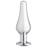 CLOUD 9 GEMS SILVER CHROMED TALL ANAL PLUG- SMALL