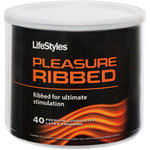 Lifestyles Pleasure Ribbed Condoms - 40 piece