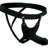 Hollow Silicone Dildo Strap-on - Black