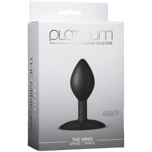 Platinum Premium Silicone äó¢ The Mini's Spade Small - Black - Condom-USA
 - 2