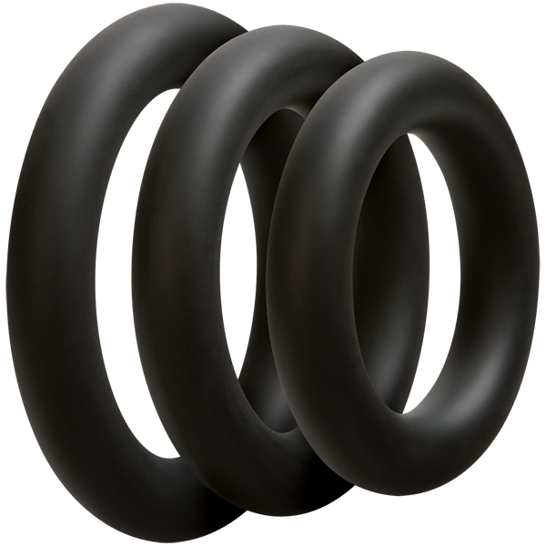 OPTIMALE äó¢ 3 C-Ring Set Thick - Black - Condom-USA
 - 3