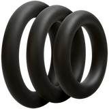OPTIMALE äó¢ 3 C-Ring Set Thick - Black - Condom-USA - 3