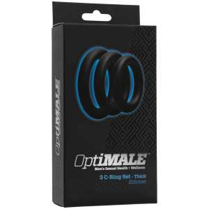 OPTIMALE äó¢ 3 C-Ring Set Thick - Black - Condom-USA
 - 2