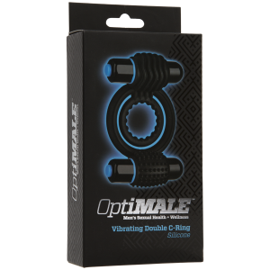 OPTIMALE äó¢ Vibrating Double C-Ring - Black - Condom-USA
 - 2